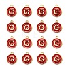 Golden Plated Alloy Enamel Charms X-ENAM-S118-03G-2