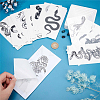 20 Sheets 20 Style Cool Body Art Removable Snake Temporary Tattoos Stickers STIC-CP0001-02-3
