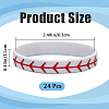 Softball Theme Silicone Cord Bracelet Wristband BJEW-WH0020-50-2