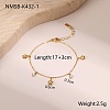 304 Stainless Steel Pave Cubic Zirconia Charm Bracelets WG7D1B6-03-1