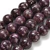 Natural Lepidolite/Purple Mica Stone Beads Strands G-H335-B03-14mm-A-2