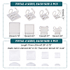 Unicraftale DIY Square Blank Dome Cuff Ring Making Kit STAS-UN0039-94-4
