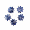 Natural Blue Spot Jasper Flower Figurines Statues for Home Desk Decorations PW-WG66313-09-1