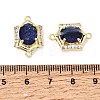Brass Micro Pave Cubic Zirconia and Glass Links Connector Charms GL-CBA86BA-01G-B-3