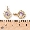 Brass Micro Pave Cubic Zirconia Pendants KK-Z139-05G-4