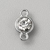Faceted Glass Flat Round Connector Charms FIND-WH20042-56N-1
