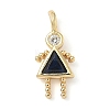 Brass Micro Pave Cubic Zirconia Pendants ZIRC-I356-17G-B03-1