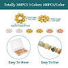 Craftdady 300Pcs 3 Colors Alloy Daisy Spacer Beads PALLOY-CD0001-11-5