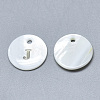Natural White Shell Mother of Pearl Shell Charms SSHEL-N036-053J-1