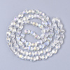 Electroplate Transparent Glass Beads Strands EGLA-T020-06C-2