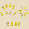 Bees Pattern Plastic Full Cover Press On False Nails MRMJ-CP0001-73-3