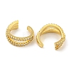 Brass Micro Pave Cubic Zirconia Cuff Earrings EJEW-C104-158G-2
