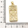 Rack Plating Brass Micro Pave Cubic Zirconia Pendants KK-L226-030G-02-3