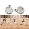 304 Stainless Steel Pendant Cabochon Settings STAS-D127-02P-3
