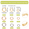 90Pcs 9 Styles 304 Stainless Steel Jump Rings STAS-BBC0002-95-2