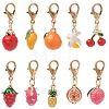Brass Enamel Pendant Decorations HJEW-YW00573-06-3