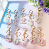 Number 2 Transparent Resin Keychains KEYC-TADJ0001-10B-5