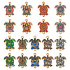  32pcs 8 colors Printed Alloy Connector Charms ENAM-TA0001-57-2