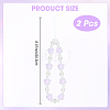 Plastic Beaded Mobile Phone Lanyard Wrist Strap AJEW-WH20010-63B-2