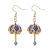 Transparent Electroplate Glass & Seed Glass Beads Dangle Earrings EJEW-MZ00714-03-3