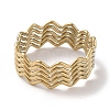 Ion Plating(IP) 304 Stainless Steel Wave Finger Rings for Women RJEW-G315-07C-G-2