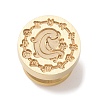 Golden Plated Round Shaped Wax Seal Brass Stamp Head STAM-K002-01G-08-1