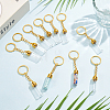 12Pcs Glass Wish Bottle Keychains AJEW-UN00050-2
