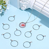 20Pcs 304 Stainless Steel Open Back Bezel Pendants PALLOY-BBC00008-4