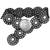 Vintage PU Leather Hollow Corset Belts with Disc Alloy Clasps AJEW-WH20070-089C-1