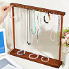 Wooden Necklace Organizer Display Stands ODIS-WH0331-20B-3
