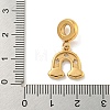 Ion Plating(IP) 304 Stainless Steel European Dangle Charms STAS-U005-36G-3