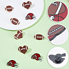 9Pcs 3 Styles Rugby Sports Enamel Pins JEWB-SC0001-99-5