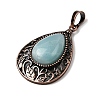 Natural Flower Amazonite Pendants G-A297-05R-11-2