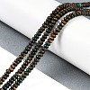 Assembled Natural Malachite & Bronzite Beads Strands G-A230-C02-01-2