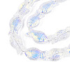 Transparency Electroplate Glass Beads Strands GLAA-T023-40A-01-3