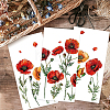 3 Sheets 3 Styles Flower PVC Waterproof Decorative Stickers DIY-WH0404-038-4