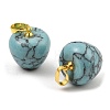  Synthetic Turquoise Teacher Apple Charms G-Z022-02F-G-2