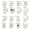 64Pcs 16 Style Tibetan Style Zinc Alloy Pendant & Pendant Rhinestone Settings FIND-CA0006-89-2