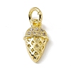 Brass Micro Pave Clear Cubic Zirconia Ice Cream Charms ZIRC-F132-69G-1