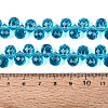 Transparent Glass Beads Strands GLAA-Q116-01A-B13-4