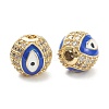Brass Micro Pave Cubic Zirconia Charms ZIRC-A019-16G-B02-2