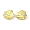 PVD Vacuum Plating 201 Stainless Steel Shell Shaped Stud Earrings for Women EJEW-F345-04G-1