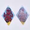 Printed Capiz Shell Pendants SHEL-T016-08-3