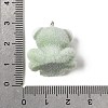 Flocking Opaque Resin Pendants RESI-G123-01R-3
