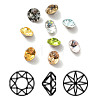 Faceted K9 Glass Rhinestone Cabochons GGLA-R402-08B-1