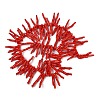 Opaque Acrylic Imitation Coral Beads Strands X-SACR-P033-01A-06-3
