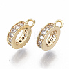 Brass Micro Pave Clear Cubic Zirconia Tube Bails X-KK-S348-486-NF-2