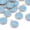 Platinum Plated Alloy Enamel Charms X-ENAM-S118-04N-P-4