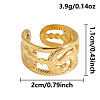 304 Stainless Steel Cuff Open Rings for Women UM3749-2-1