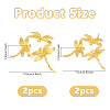 4Pcs 2 Styles Dragonfly Alloy Crystal Ball Display Bases AJEW-DC0004-28-2